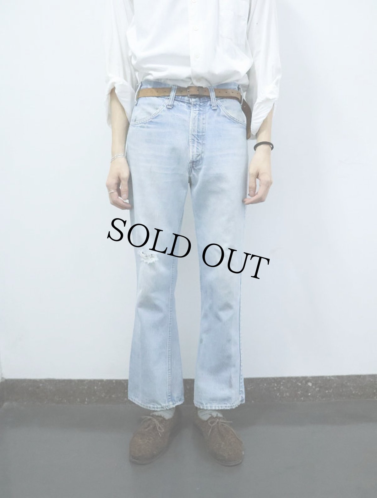 画像2: 70's Levi's 646 ベルボトム デニムパンツ W31 (2)