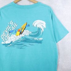 画像2: 90's adidas USA製 カヤックプリントTシャツ M (2)