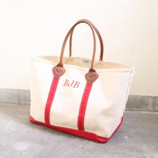 画像1: 80's L.L.Bean "BOAT AND TOTE" レザーハンドル キャンバストートバッグ LARGE (1)