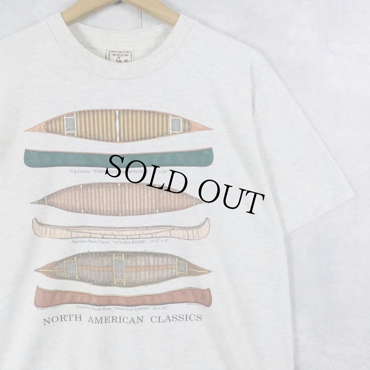 画像1: 90's LIBERTY GRAPHICS USA製 "North American Classics" プリントTシャツ L (1)
