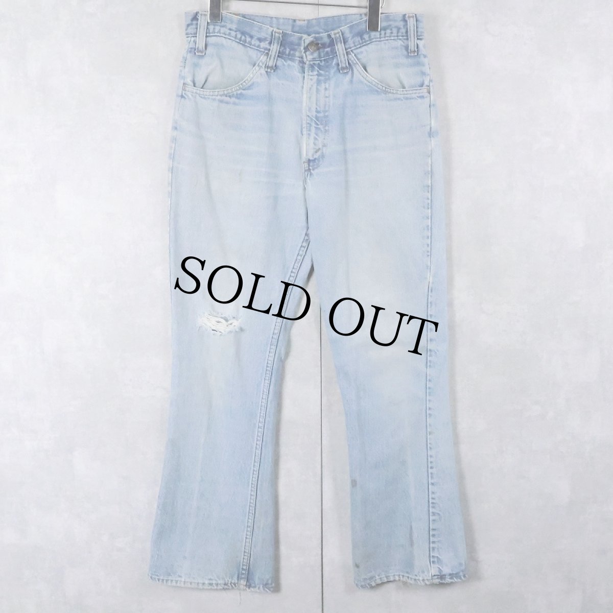 画像1: 70's Levi's 646 ベルボトム デニムパンツ W31 (1)