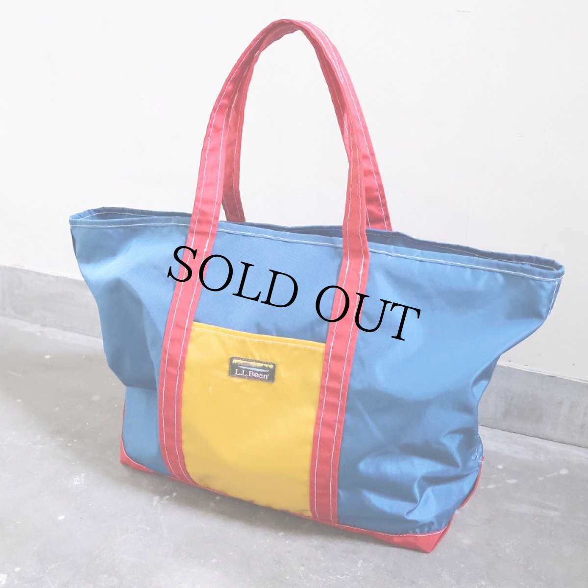 画像1: 90's〜 L.L.Bean ジップトップ ライトウェイト ナイロントートバッグ LARGE (1)