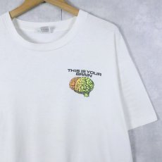 画像2: 90's Brain Waves USA製 "THIS IS YOUR BRAIN ON MAUI" サーフブランド プリントTシャツ XL (2)