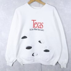 画像1: 80's USA製 "Texas It's Like A Whole Other Country." ゴルフイラストプリントスウェット XL (1)
