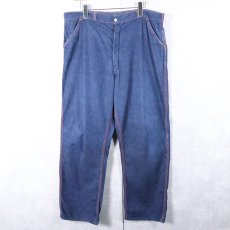 画像2: 50's BILT-WELL デニムペインターパンツ W38 (2)