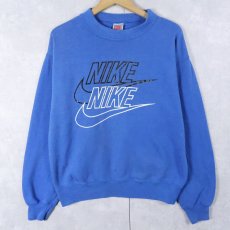 画像1: 90's NIKE 銀タグ USA製 ロゴプリントスウェット S (1)