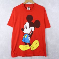 画像1: 90's Disney 青パンミッキー キャラクタープリントTシャツ L (1)