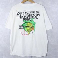 画像1: 90's Brain Waves USA製 サーフブランド プリントTシャツ XL (1)