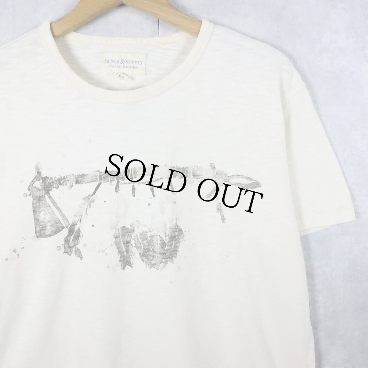 画像1: DENIM & SUPPLY RALPH LAUREN イラストプリントTシャツ M (1)