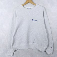 画像1: 90's Champipon USA製 青刺繍タグ 後期 ロゴ刺繍 前V スウェット XL (1)