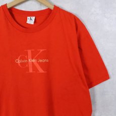 画像1: Calvin Klein Jeans USA製 ロゴプリントTシャツ L (1)