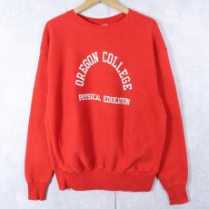 画像1: 70's Champion REVERSE WEAVE 単色タグ USA製 "OREGON COLLEGE" プリントスウェット XL (1)