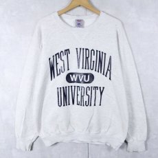 画像1: 90's RUSSELL ATHLETIC HIGH COTTON USA製 "WEST VURGINIA UNIVERSITY" プリントスウェット M (1)