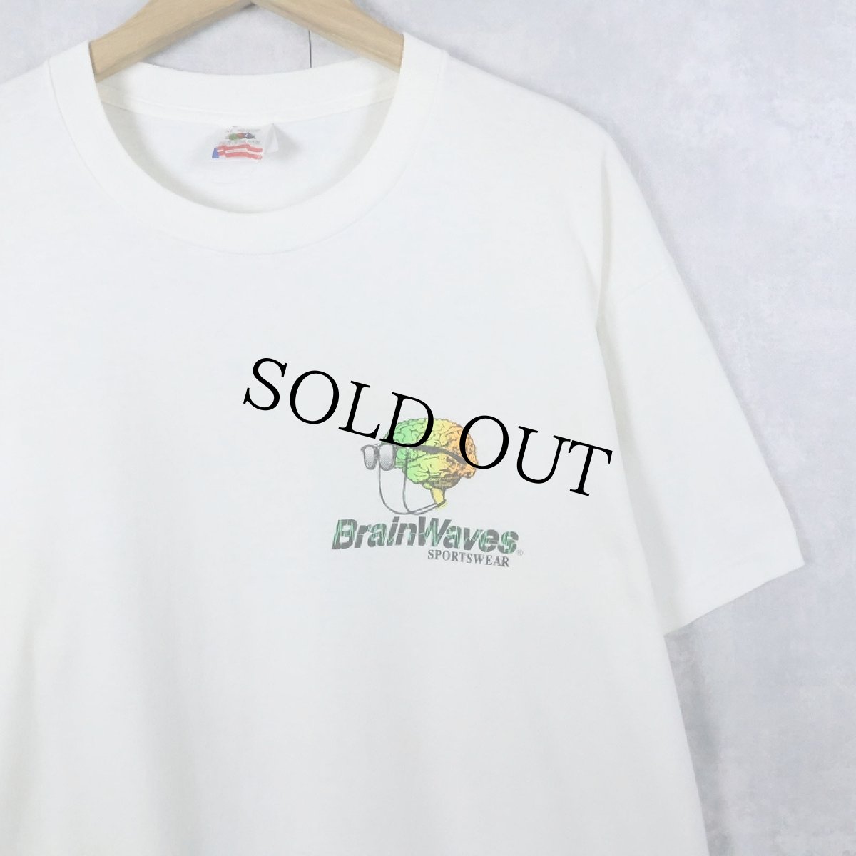画像2: 90's Brain Waves USA製 サーフブランド プリントTシャツ XL (2)