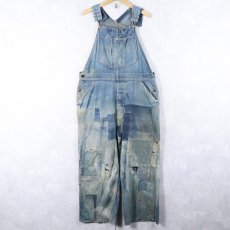 画像1: 50's POWR HOUSE パッチワーク デニムオーバーオール (1)