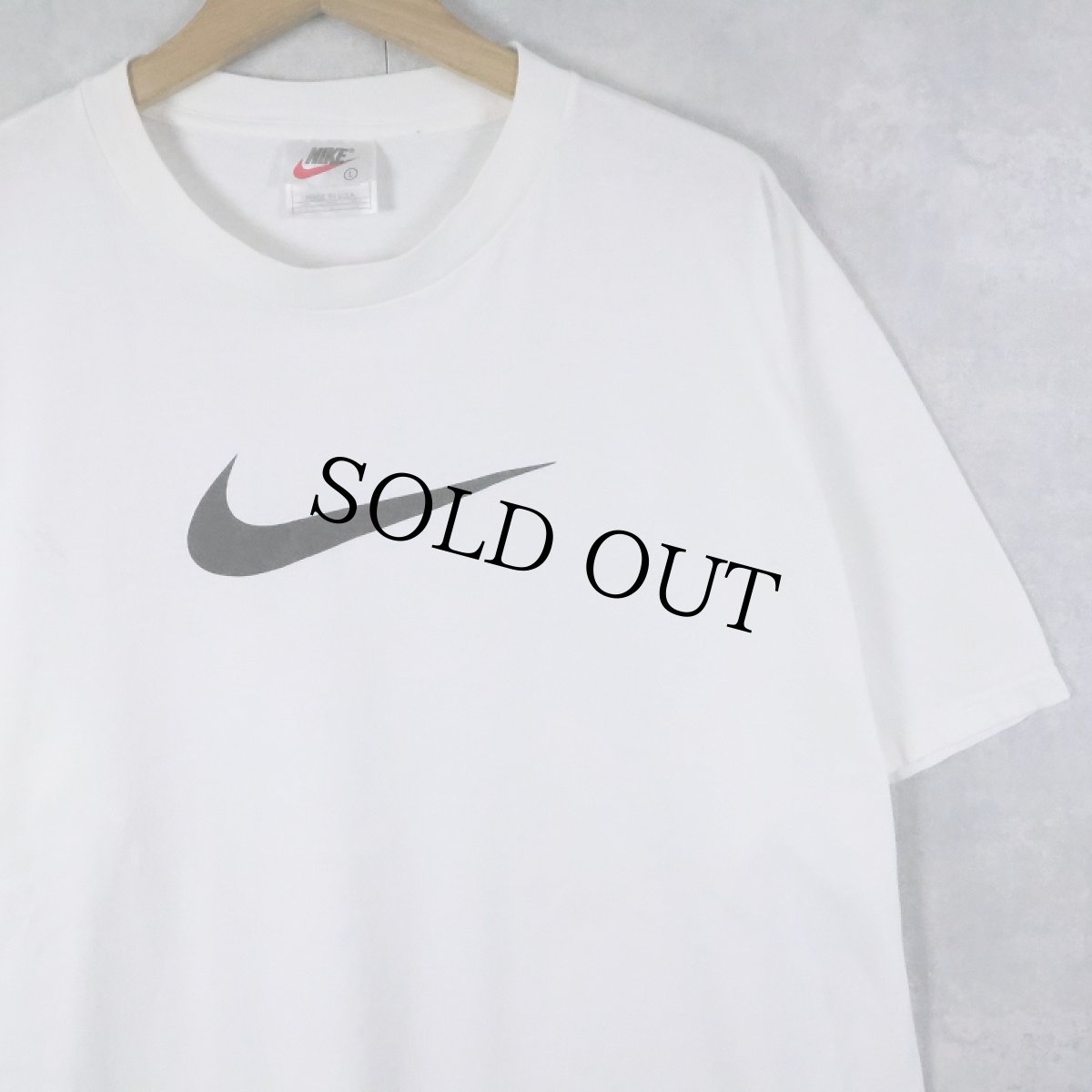 画像1: 90's NIKE USA製 ロゴプリントTシャツ L (1)