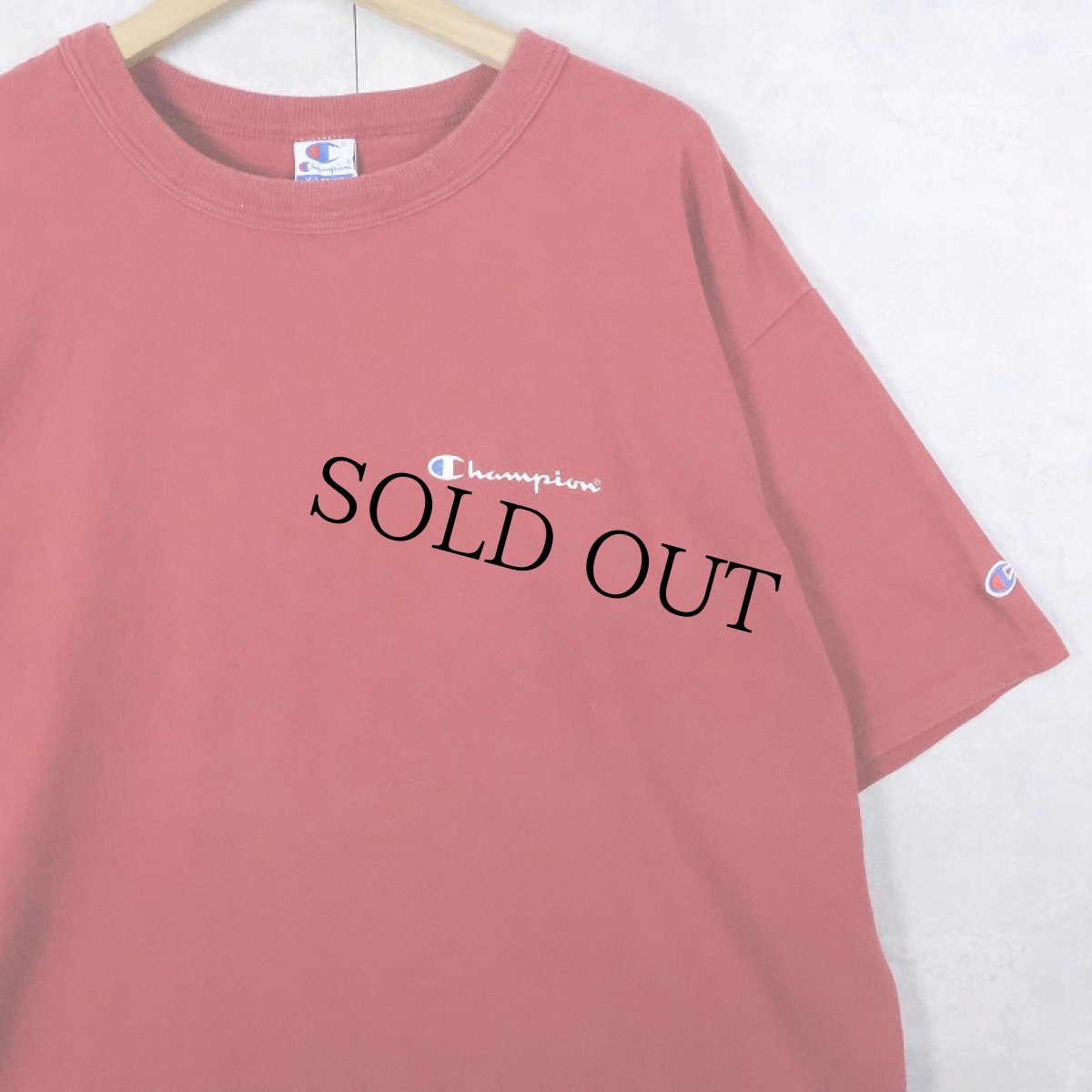 画像1: 90's Champion 青刺繍タグ 後期 USA製 後期 ロゴプリントTシャツ XL (1)