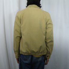 画像3: 〜80's ITALY製 ストライプ柄織り コットンジップジャケット タグ付き SIZE48 (3)