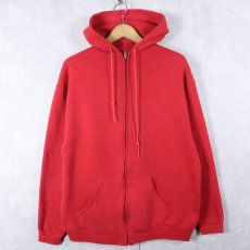 画像1: 70〜80's RUSSELL ATHLETIC USA製 無地 スウェットジップパーカー XL (1)