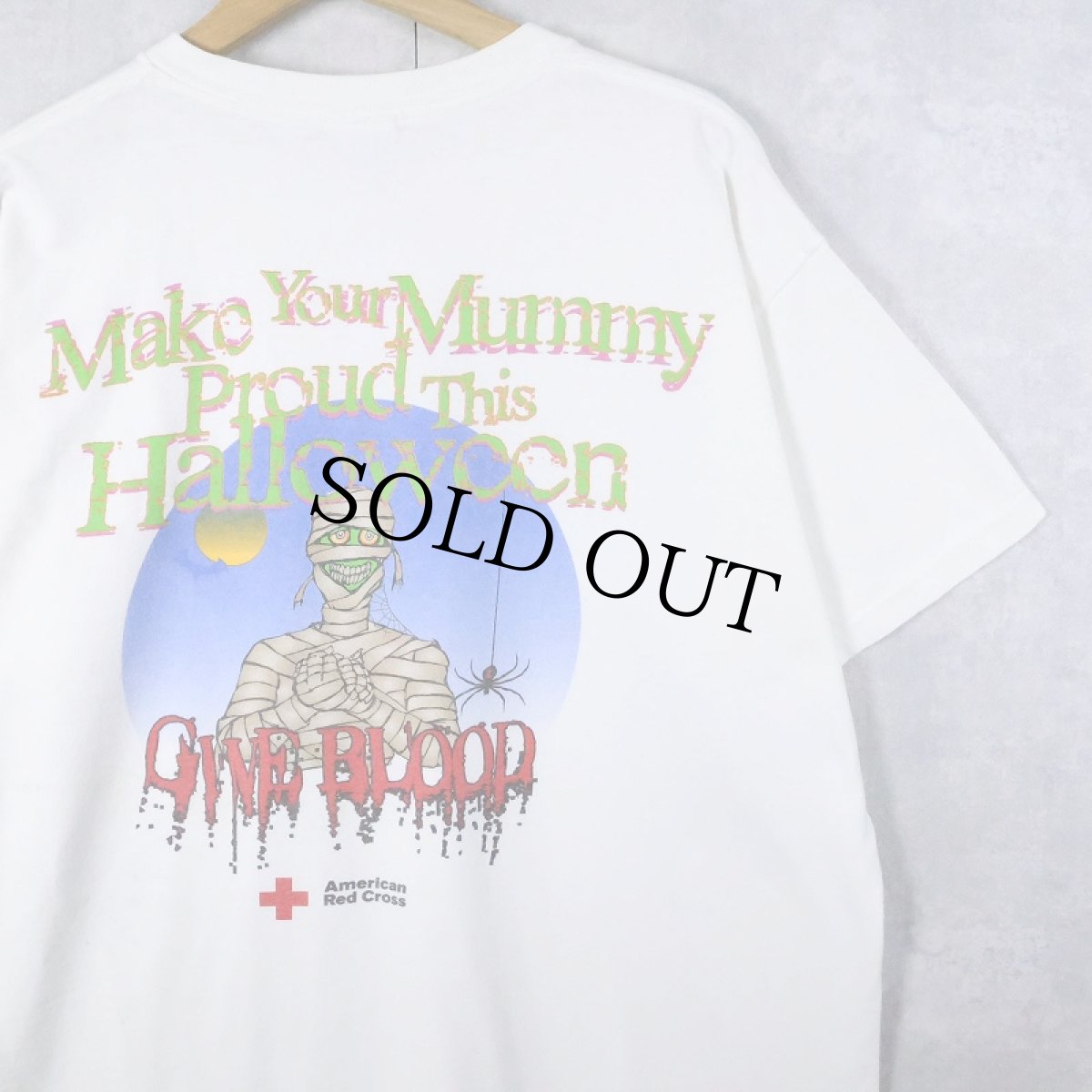 画像2: American Red Cross "BLOOD DONOR" 赤十字社プリントTシャツ XL (2)