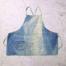 画像1: VINTAGE 耳付き デニムエプロン (1)
