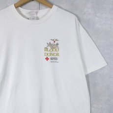 画像1: American Red Cross "BLOOD DONOR" 赤十字社プリントTシャツ XL (1)