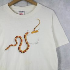 画像1: 90's Randy Johnson USA製 "Snake" ヘビイラストプリントTシャツ L (1)
