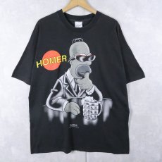 画像1: 90's THE SIMPSONS "HOMER SIMPSONS" キャラクタープリントTシャツ BLACK XL (1)