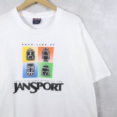 画像1: 90's JANSPORT USA製 "PACK LINE 92" プリントTシャツ L (1)
