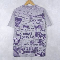 画像2: FRESHJIVE USA製 大判プリントTシャツ M (2)