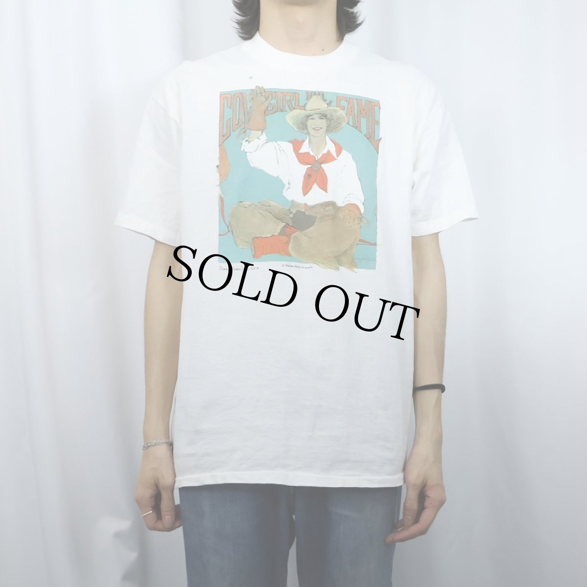 画像2: 90's Donna Howell Sickles USA製 アートプリントTシャツ L (2)