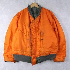 画像2: 70's U.S.AIR FORCE "MA-1 E-TYPE" カットオフ フライトジャケット (2)