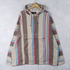 画像1: NO BOUNDARIES マルチストライプ柄 プルオーバージャケット 2XL (1)