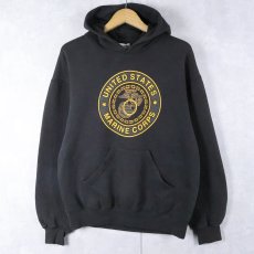 画像1: SOFFE "USMC" リフレクタープリントスウェットフーディー BLACK M (1)