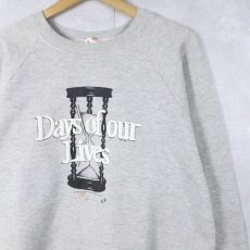 画像1: 90's "Days of our Lives" 発泡プリントラグランスウェット XL (1)