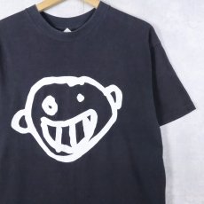 画像1: 90's Newbury Comics USA製 "Toothface" ロゴプリントTシャツ BLACK L (1)