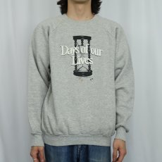 画像2: 90's "Days of our Lives" 発泡プリントラグランスウェット XL (2)