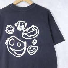 画像2: 90's Newbury Comics USA製 "Toothface" ロゴプリントTシャツ BLACK L (2)