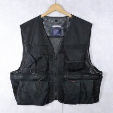 画像1: NAUTICA COMPETITION メッシュ切り替え ナイロンベスト BLACK M (1)