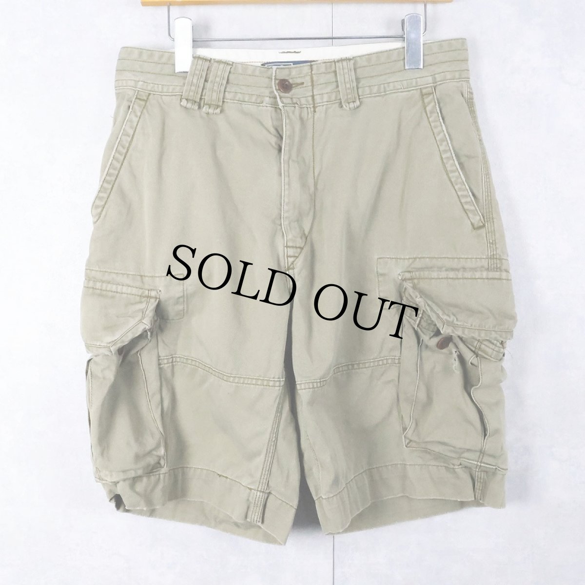 画像1: POLO Ralph Lauren コットンカーゴショーツ W32 (1)