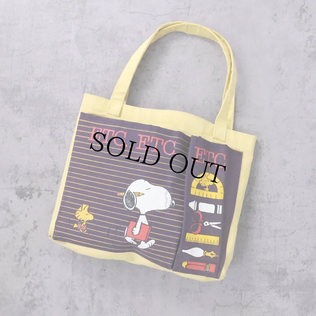画像1: SNOOPY "ETC., ETC." キャラクタープリント キャンバストートバッグ (1)