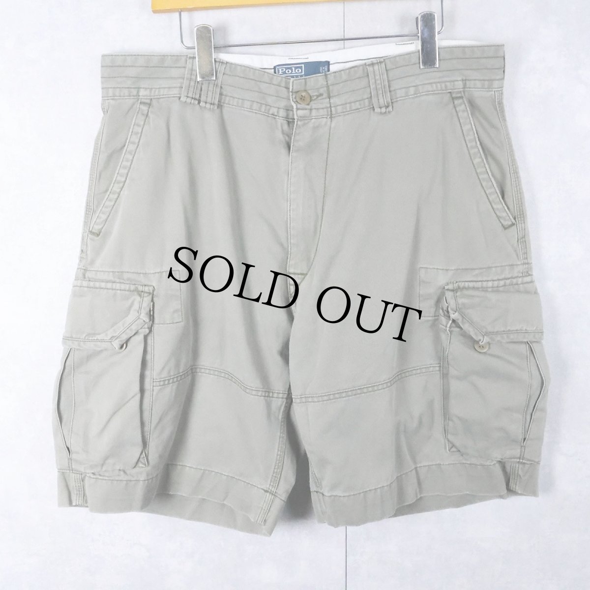 画像1: POLO Ralph Lauren コットンカーゴショーツ W36 (1)