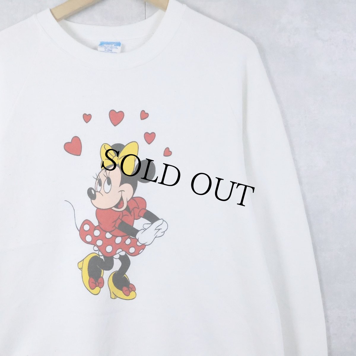 画像1: 80's Disney USA製 "MINNIE MOUSE" キャラクタープリントスウェット XL (1)