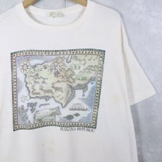 画像1: 80〜90's BANANA REPUBLIC 地図プリントTシャツ L (1)