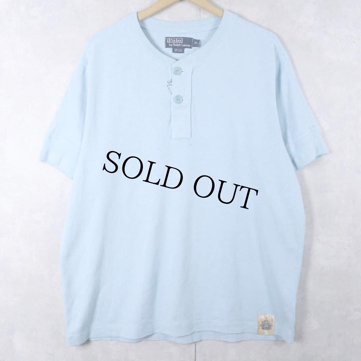 画像1: POLO Ralph Lauren ヘンリーネック Tシャツ XL (1)
