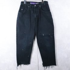 画像1: 90's Levi's SILVERTAB USA製 "BAGGY" カットオフ ブラックデニムパンツ W31 (1)