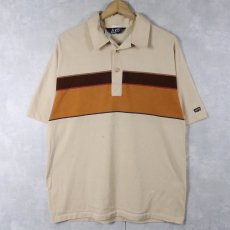 画像1: 70's Levi's ボーダー柄 ポロシャツ XL (1)