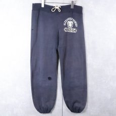 画像1: 60's Champion 大文字ランタグ USA製 "ALEXANDER RAMSEY" プリントスウェットパンツ NAVY M (1)