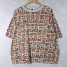 画像1: DOCKERS 総柄 プリントTシャツ L (1)