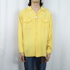 画像2: 〜60's レーヨンオープンカラーシャツ (2)